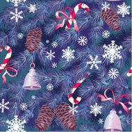 Christmas and New Year background in blue colors