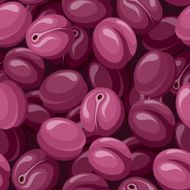 Seamless background with plums Vector illustration N2