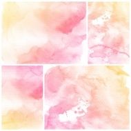 Set of Colorful water color painting background N223