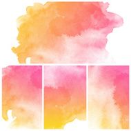 Set of Colorful water color painting background N226
