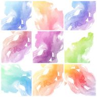 Set of Colorful water color painting background N227