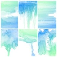 Set of Colorful water color painting background N229