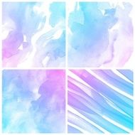 Set of Colorful water color painting background N231