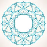 round blue pattern