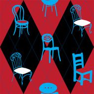 Seamless Pattern With Chairs