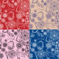 Set of floral seamless patterns N20