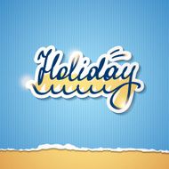 summer holiday inscription vector eps 10