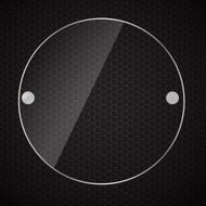 Glass frame on abstract metal background Vector illustration N18