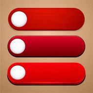 Red high-detailed modern web buttons N4