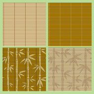 Set of seamless bamboo patterns