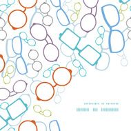Vector colorful glasses frame corner pattern background N2