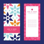 Vector abstract colorful stars vertical frame pattern invitation greeting cards N2