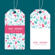 Vector abstract colorful drops vertical stripe frame pattern tags set N2