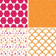 Vector abstract colorful stripes and shapes set of four marching