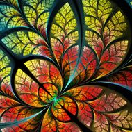 Fabulous fractal pattern in yellow and red