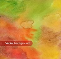 Hand painted watercolor autumn background with smudges