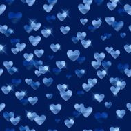 Glowing blue hearts sequins background N2