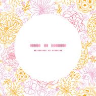 Vector flowers outlined frame seamless pattern background N2