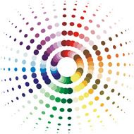 Halftone dots color abstract background