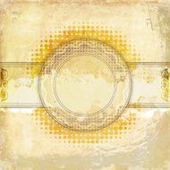 Grunge paper with halftone and old-fashioned patterns