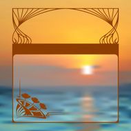 Vector art nouveau frame with space for text N2
