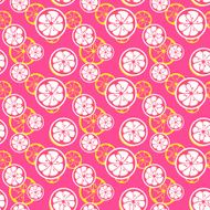 Abstract citrus fruit seamless pattern Vector illustration N3