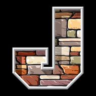 stone letter J
