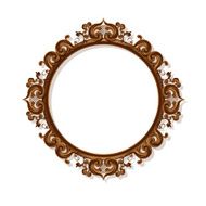 round carved vintage frame for picture or photo N4