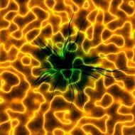 Abstract golden green vibrant pattern