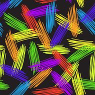 Abstract grunge texture seamless pattern colorful rainbow on black background