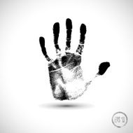 black hand print on a white N4