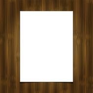 White blank paper sheet on wooden background