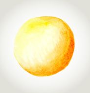 Abstract yellow round watercolor background