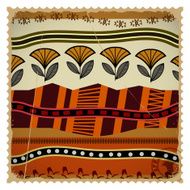 Abstract postage stamp with african texture