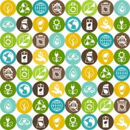 Ecology seamless pattern with environment icons N2
