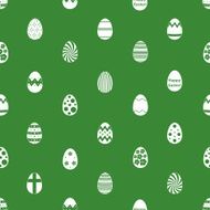 various Easter eggs design seamless green pattern eps10