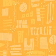 Fifties Retro Orange pattern N2