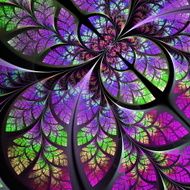 Fabulous fractal pattern in purple and pink