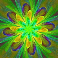 Symmetrical pattern in stained-glass window style N12