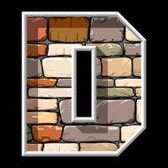 stone letter D