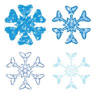 Grunge Snowflakes - set 03 of 09