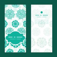 Vector abstract green decorative circles stars striped vertical frame pattern N3