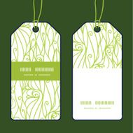 Vector abstract swirls texture vertical stripe frame pattern tags set N2