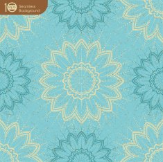 Floral retro wallpaper with grunge effect Seamless background N3