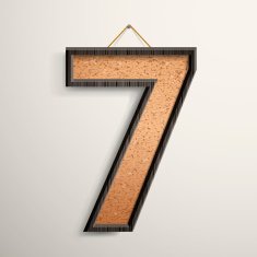 3d wooden frame cork board number 7