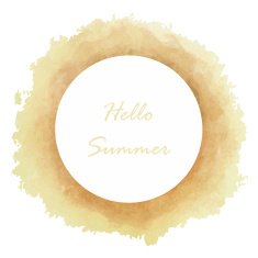 Circle banners Vector illustration brown yellow white light col N2