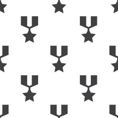 war medal vector seamless pattern