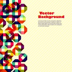 pattern of colored geometric elements with place for your text