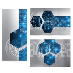 Abstract vector futuristic blue background N3