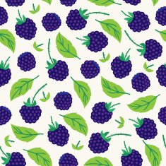 Seamless pattern with blackberry